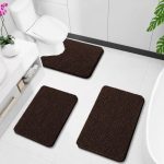 Buganda Bathroom Rugs 30x20, Quick Dry Machine Washable Chenille Bath Mats with Rubber Backing, Grey - Image 35
