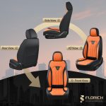 FLORICH Leather Car Seat Covers Full Set for Cars, SUVs & Trucks, Pink Black Front & Rear Automotive Seat Covers, Universal Fit for Toyota Honda Ford Jeep - Image 13
