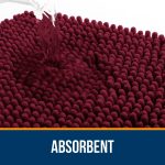 Buganda Bathroom Rugs 30x20, Quick Dry Machine Washable Chenille Bath Mats with Rubber Backing, Grey - Image 62