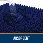 Buganda Bathroom Rugs 30x20, Quick Dry Machine Washable Chenille Bath Mats with Rubber Backing, Grey - Image 14