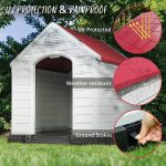 Waleaf Plastic Dog House Outdoor Indoor for Small Medium Larige Dogs,Waterproof Dog Houses with Elevated Floor and Air Vents,Durable Ventilate & Easy Clean and Assemble - Image 29